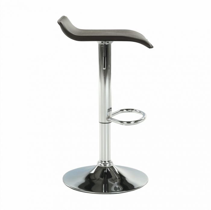 Scaun de bar, piele eco neagră/crom, LARIA NEW [6]
