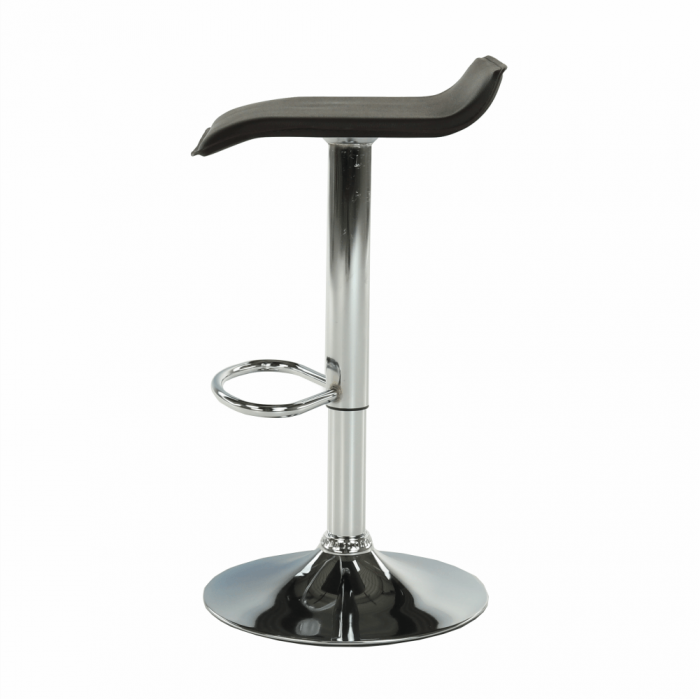 Scaun de bar, piele eco neagră/crom, LARIA NEW [9]