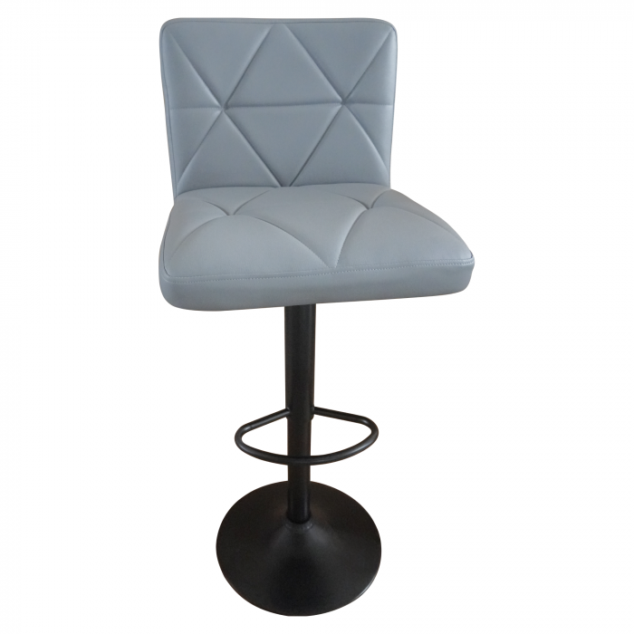 Scaun de bar, piele ecologică gri/negru, SELEST [5]