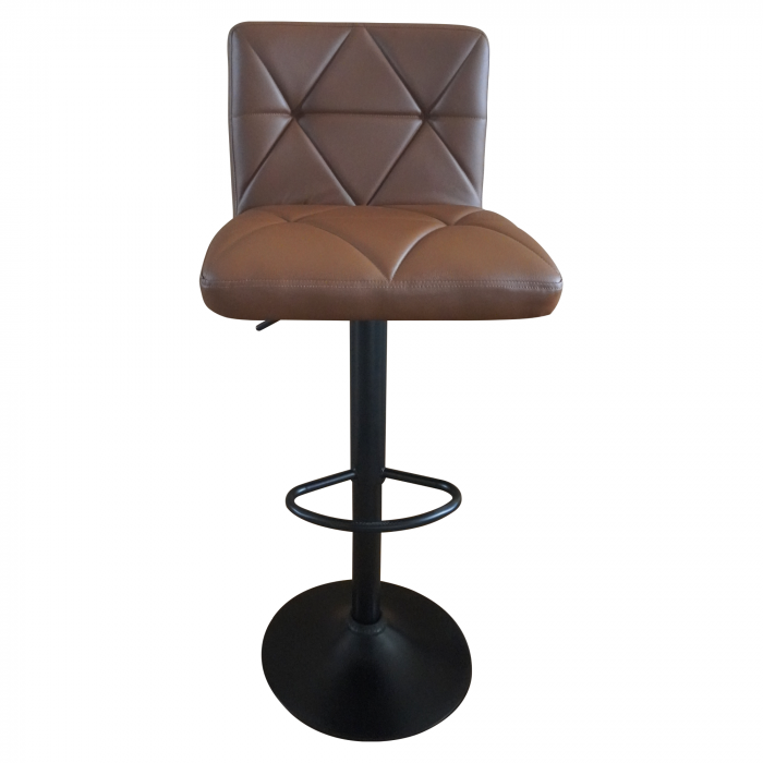 Scaun de bar, piele ecologică maro/negru, SELEST [5]