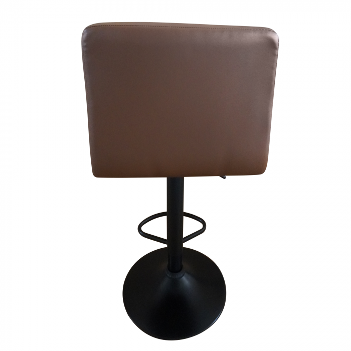 Scaun de bar, piele ecologică maro/negru, SELEST [6]
