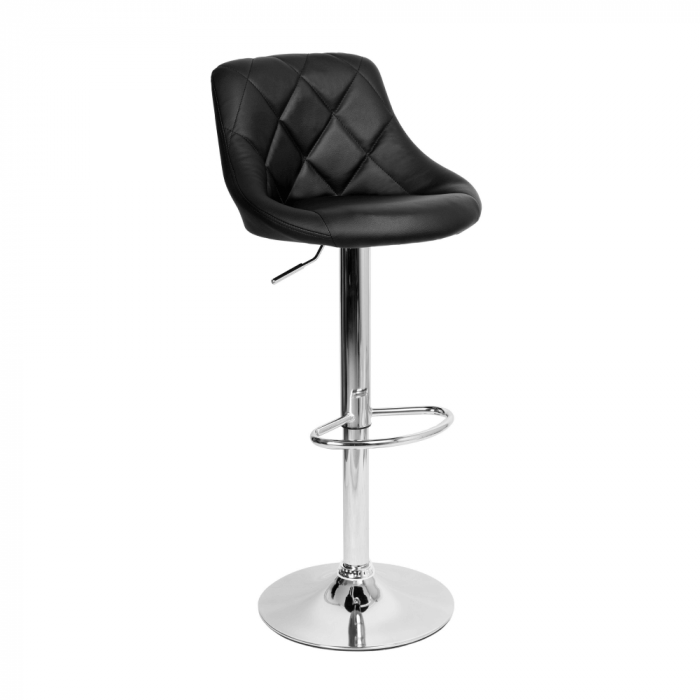 Scaun de bar, piele ecologică neagră/crom, MARID NEW [1]