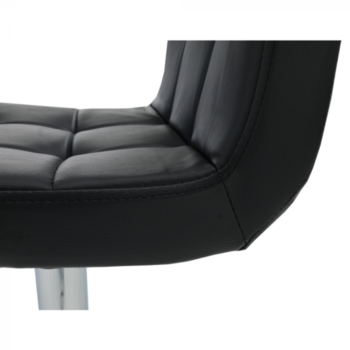 Scaun de bar, piele ecologică negru/crom, KANDY NEW [6]