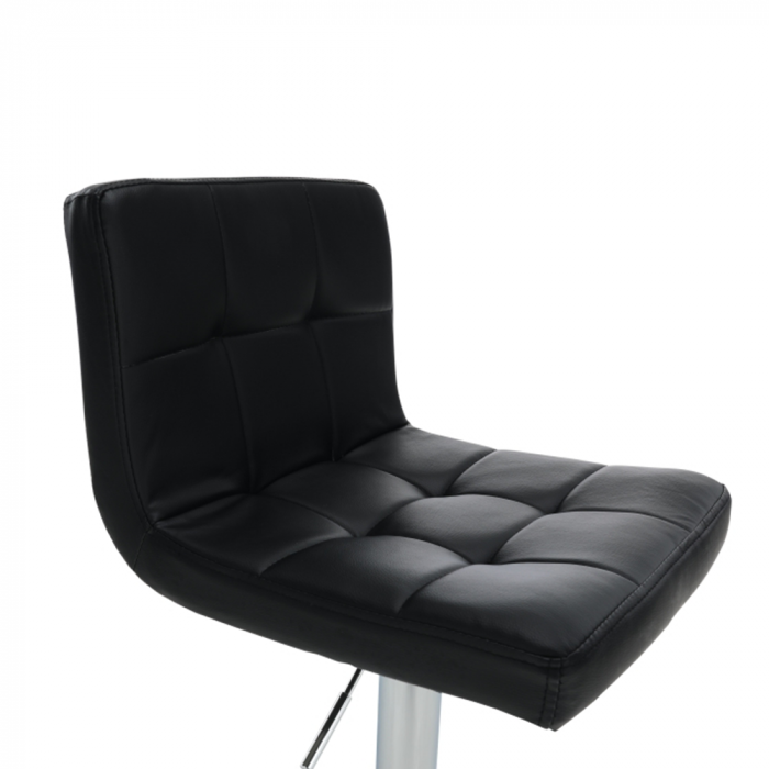 Scaun de bar, piele ecologică negru/crom, KANDY NEW [3]