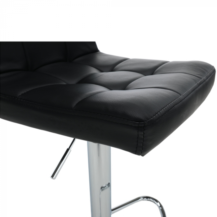 Scaun de bar, piele ecologică negru/crom, KANDY NEW [4]