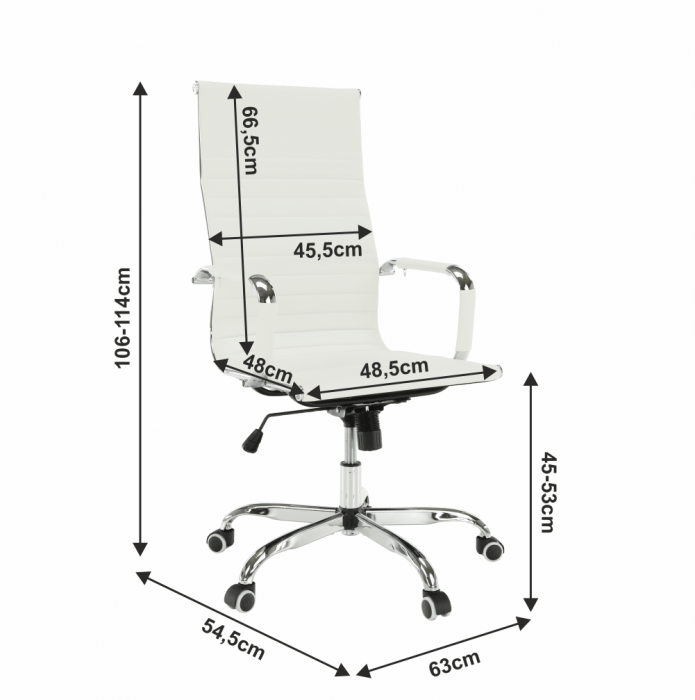 Scaun de birou, alb, AZURE 2 NEW [12]