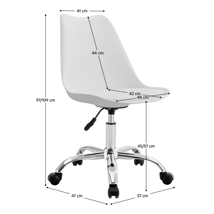 Scaun de birou, alb, DARISA 2 NEW [3]