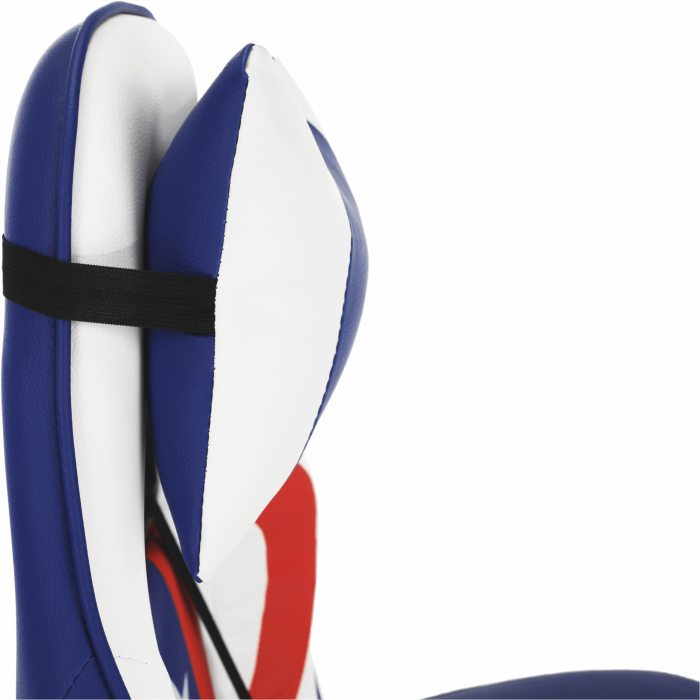 Scaun de birou, Captain America, piele eco albastru/rosu/alb, cu suport pentru picioare, Bortis Impex [12]