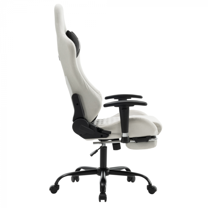 Scaun de birou/gaming, alb/negru, PAPIBAS [2]