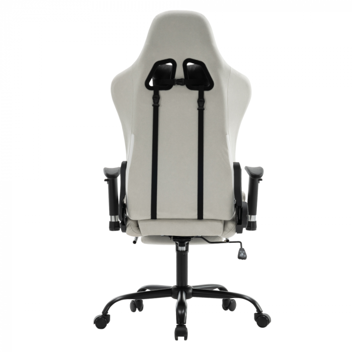 Scaun de birou/gaming, alb/negru, PAPIBAS [4]