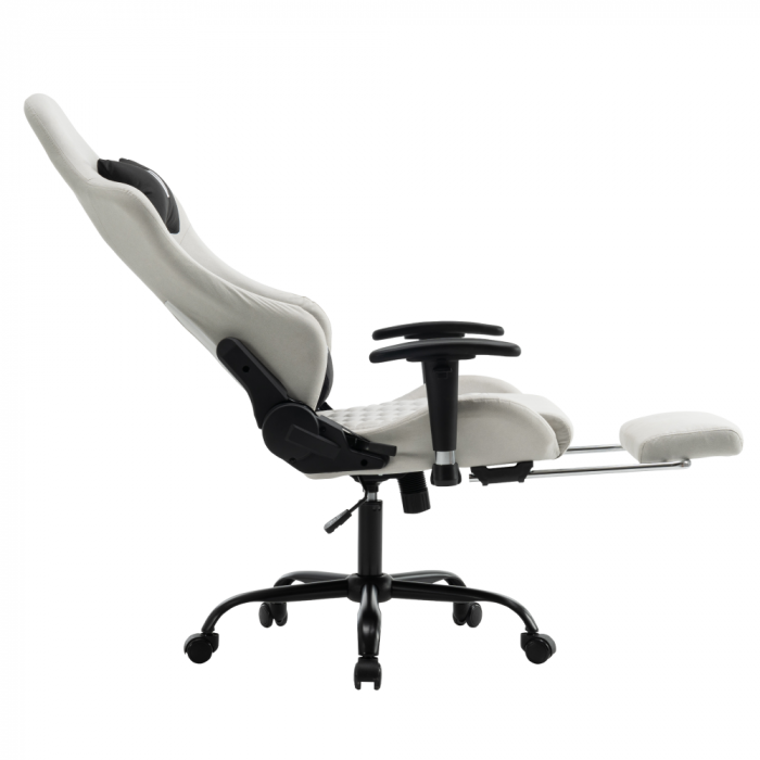 Scaun de birou/gaming, alb/negru, PAPIBAS [6]