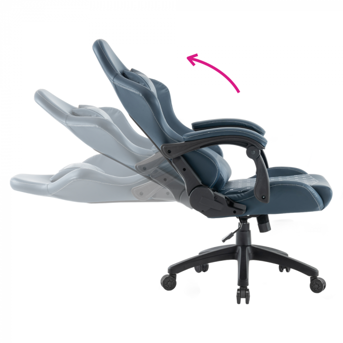 Scaun de birou/gaming, albastru, SAMIE [18]