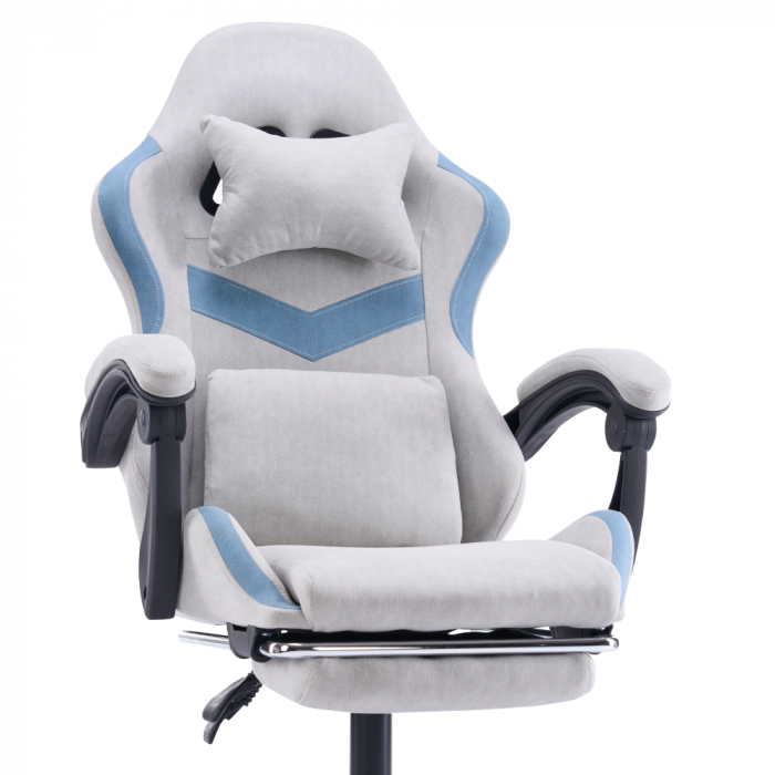 Scaun de birou/gaming, gri/albastru, ZODIA [17]