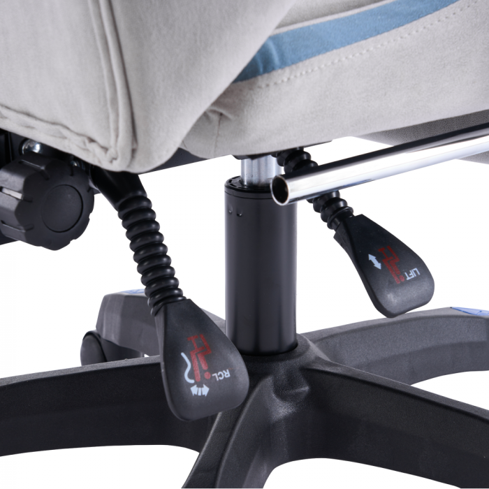 Scaun de birou/gaming, gri/albastru, ZODIA [19]