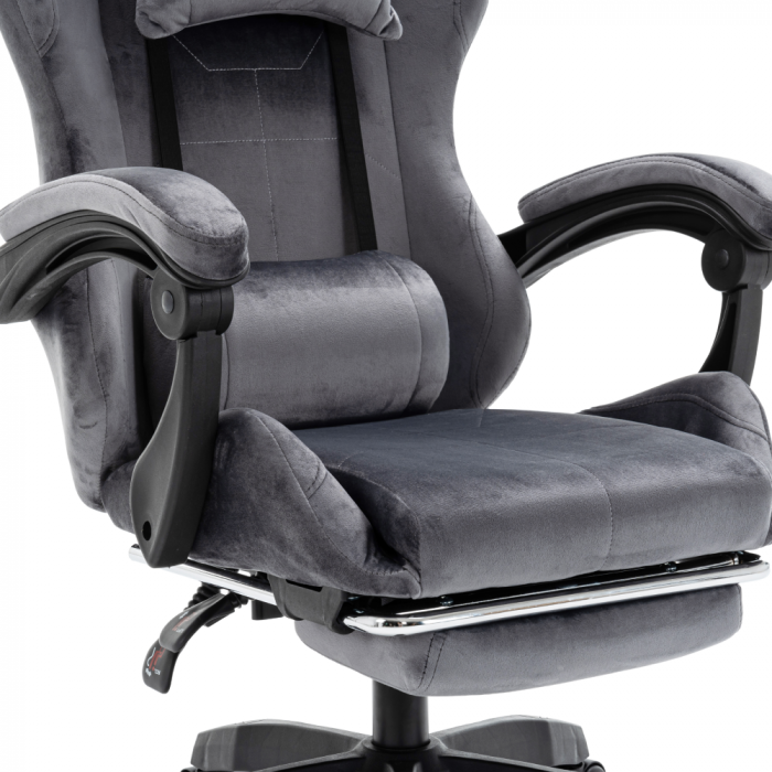 Scaun de birou/gaming, gri, LOPES [12]
