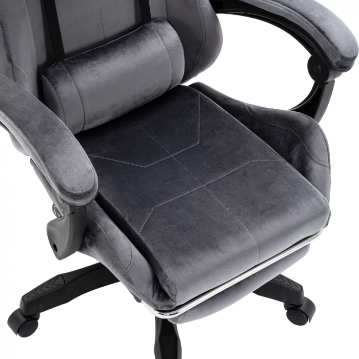 Scaun de birou/gaming, gri, LOPES [13]