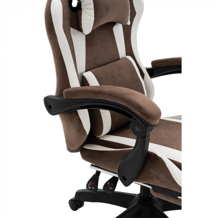 Scaun de birou/gaming, maro/alb, HOSPO [12]