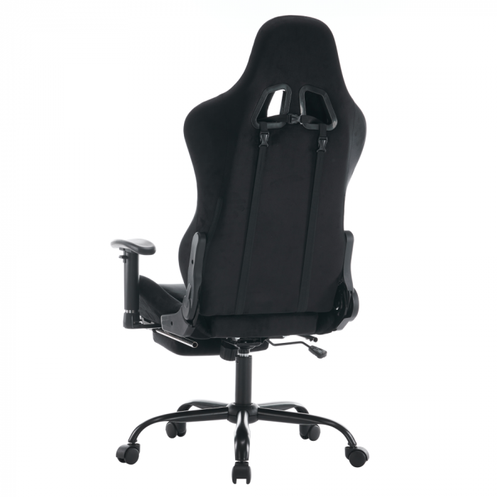 Scaun de birou/gaming, negru, ţesătură Velvet, SALOP [5]