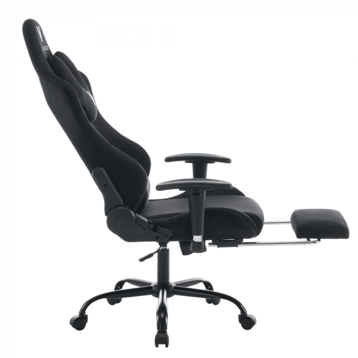 Scaun de birou/gaming, negru, ţesătură Velvet, SALOP [6]