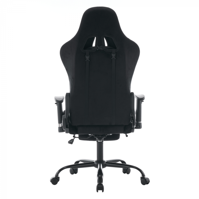 Scaun de birou/gaming, negru, ţesătură Velvet, SALOP [4]