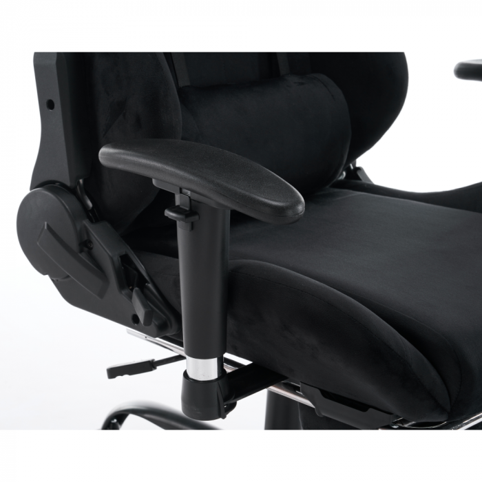 Scaun de birou/gaming, negru, ţesătură Velvet, SALOP [13]