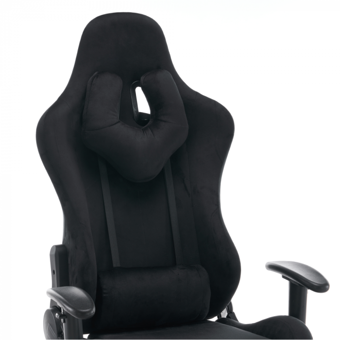 Scaun de birou/gaming, negru, ţesătură Velvet, SALOP [10]