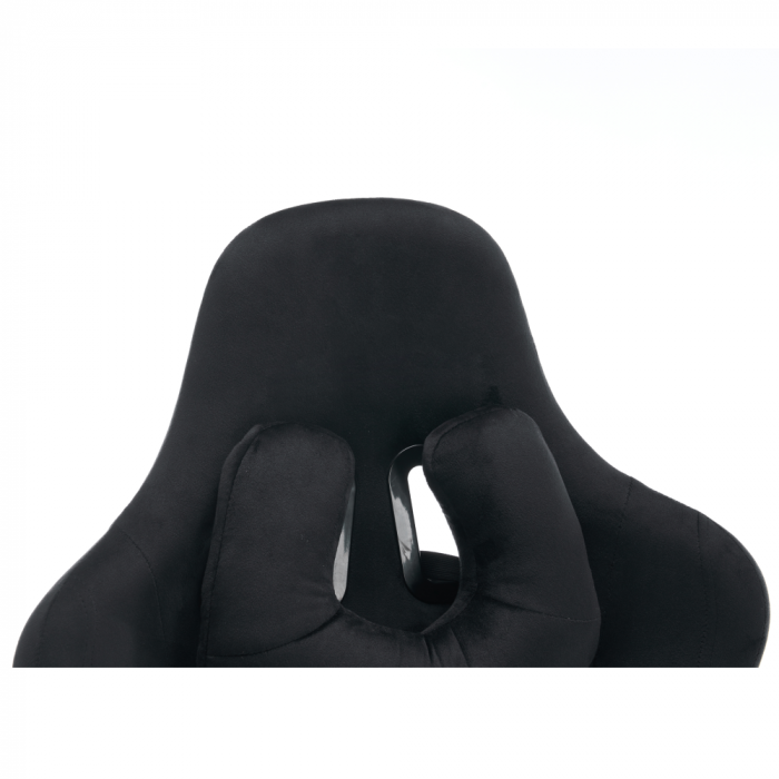 Scaun de birou/gaming, negru, ţesătură Velvet, SALOP [8]