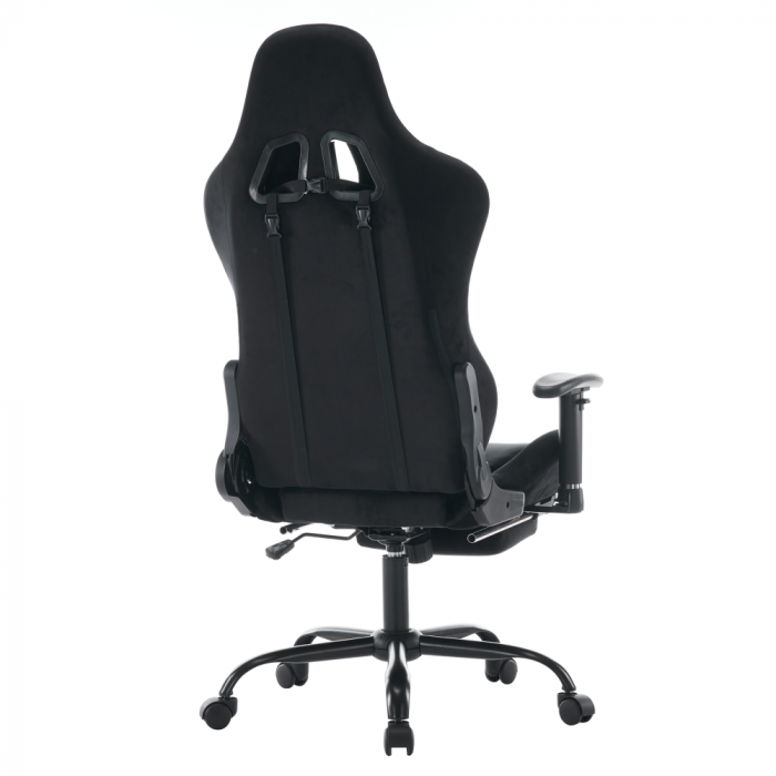 Scaun de birou/gaming, negru, ţesătură Velvet, SALOP [3]