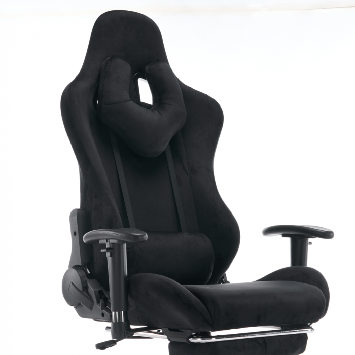 Scaun de birou/gaming, negru, ţesătură Velvet, SALOP [14]