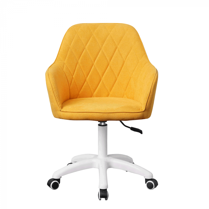 Scaun de birou, material galben / alb, SANTY [3]
