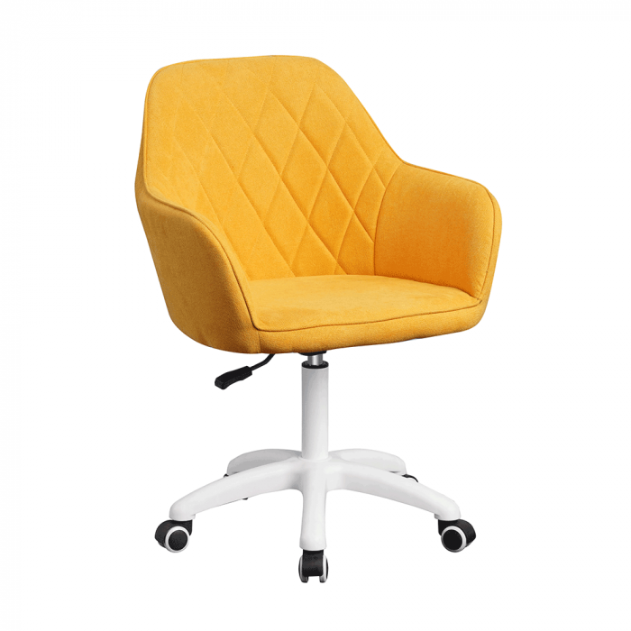 Scaun de birou, material galben / alb, SANTY [1]