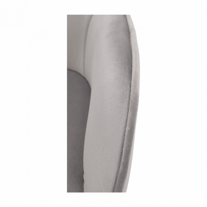 Scaun de birou, material textil din catifea gri deschis / negru, EROL [14]