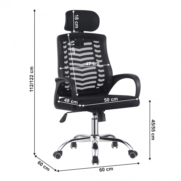 Scaun de birou, negru, IMELA NEW TYP 1 [5]