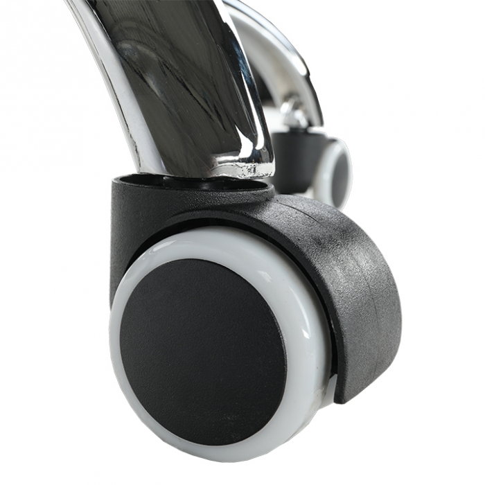 Scaun de birou, piele eco/metal, negru/crom, FARAN [7]