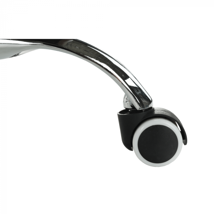 Scaun de birou, piele eco/metal, taupe/crom, FARAN [4]