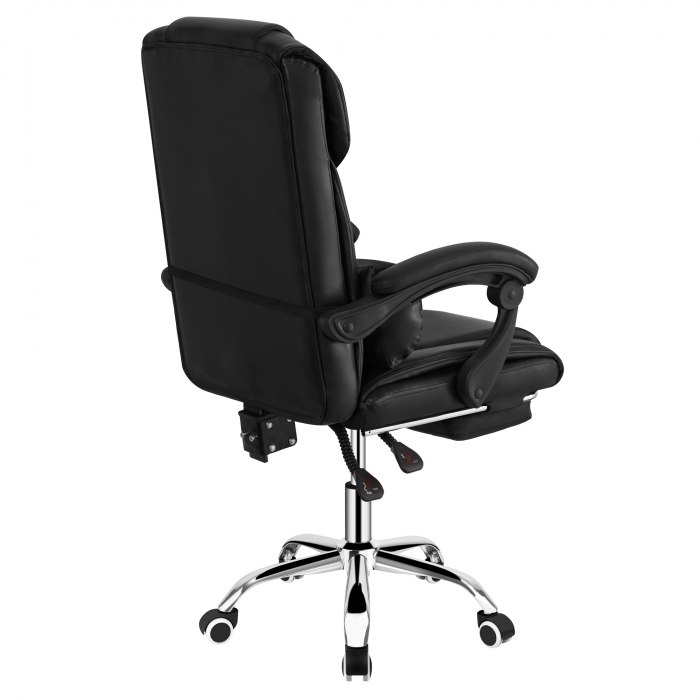 Scaun de birou, piele eco neagră, ARNAUD 2 NEW [4]