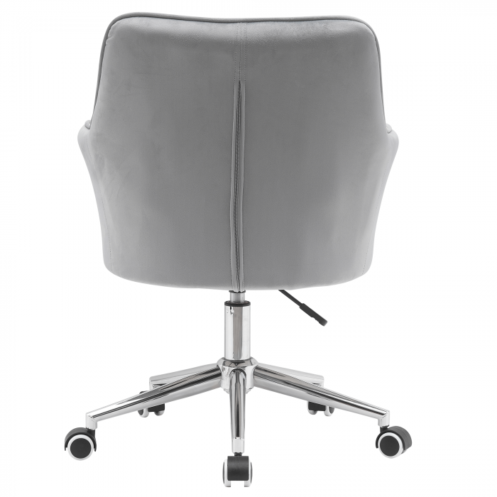 Scaun de birou, ţesătură de catifea roz/gri, FELTON NEW [5]