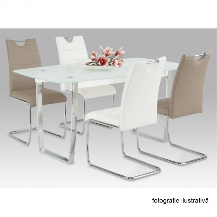 Scaun de bucătărie, gri deschis/cusătura deschisă, ABIRA NEW [2]
