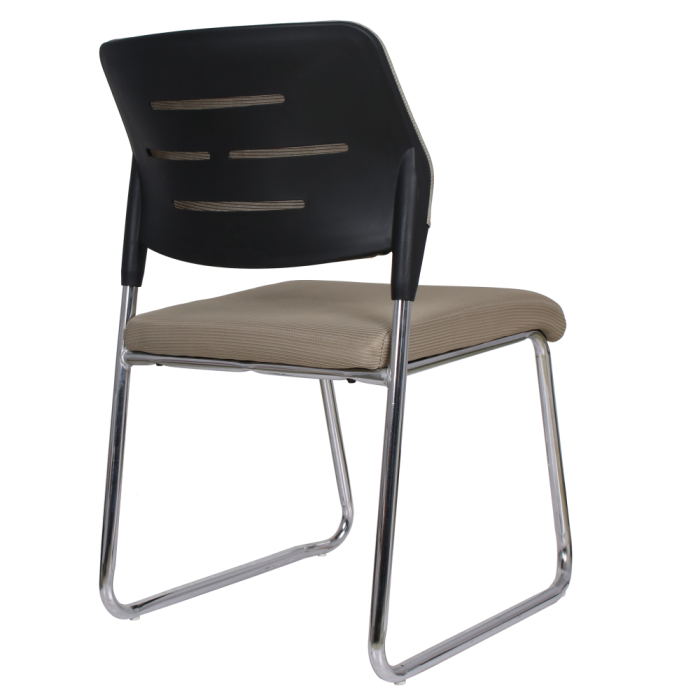 Scaun de conferinţă, maro deschis/crom, KLEDI [5]