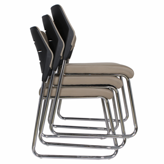 Scaun de conferinţă, maro deschis/crom, KLEDI [3]