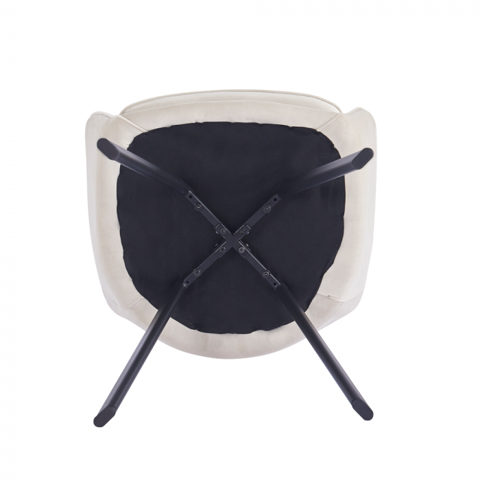 Scaun de design, bej-gri, ţesătură Velvet, AURIL [6]