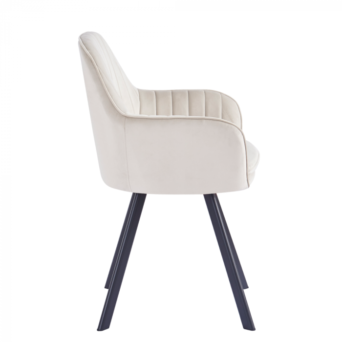 Scaun de design, bej-gri, ţesătură Velvet, AURIL [3]