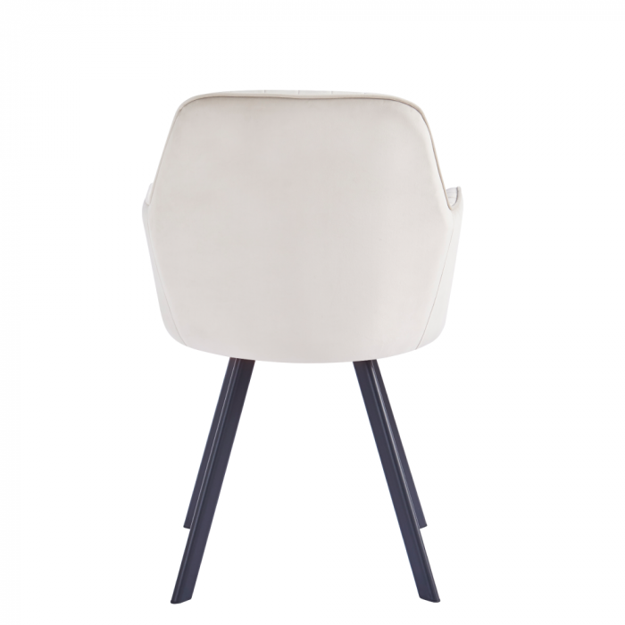 Scaun de design, bej-gri, ţesătură Velvet, AURIL [5]