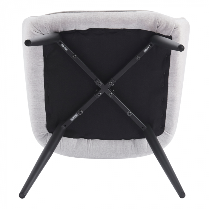 Scaun de design, gri deschis/negru, OSKOR [5]