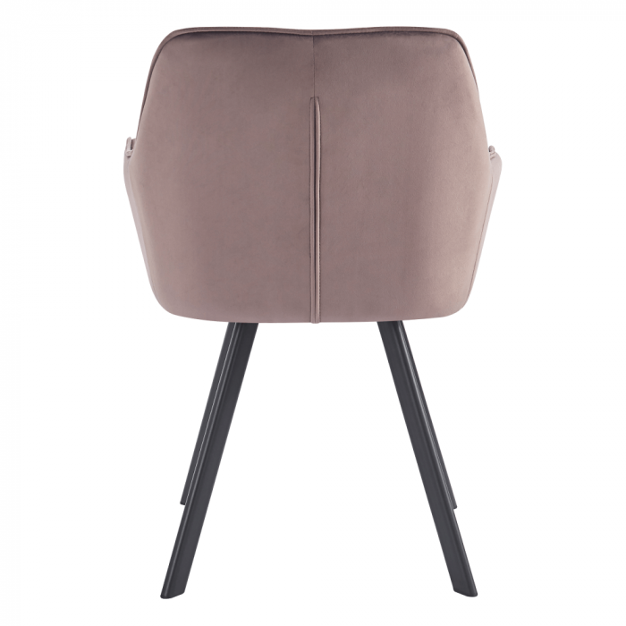 Scaun de design, gri-maronie Velvet/negru, PETIN [5]