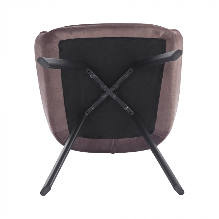 Scaun de design, gri-maronie Velvet/negru, PETIN [6]