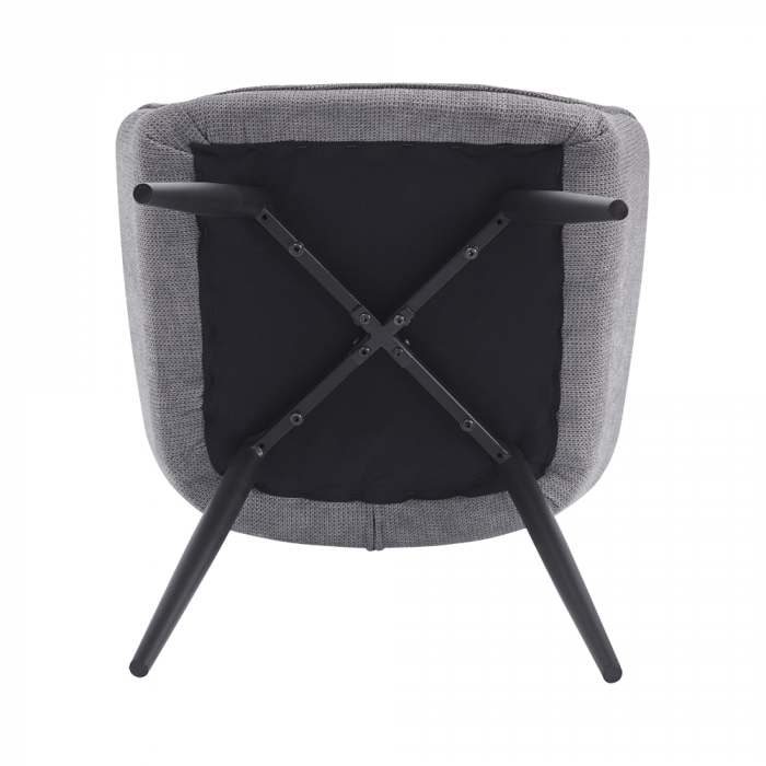 Scaun de design, gri/negru, MARKEN [5]