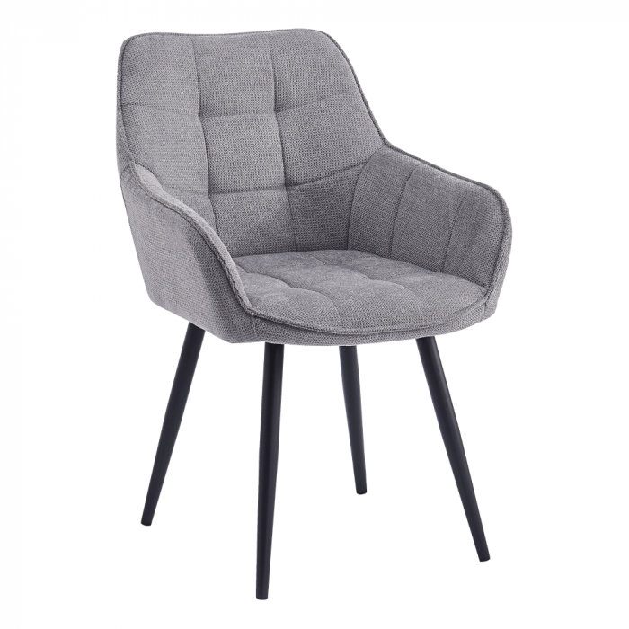 Scaun de design, gri/negru, MARKEN [1]