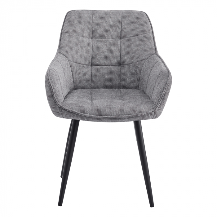 Scaun de design, gri/negru, MARKEN [2]