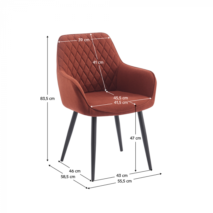 Scaun de design, maro/negru, OSKOR [6]